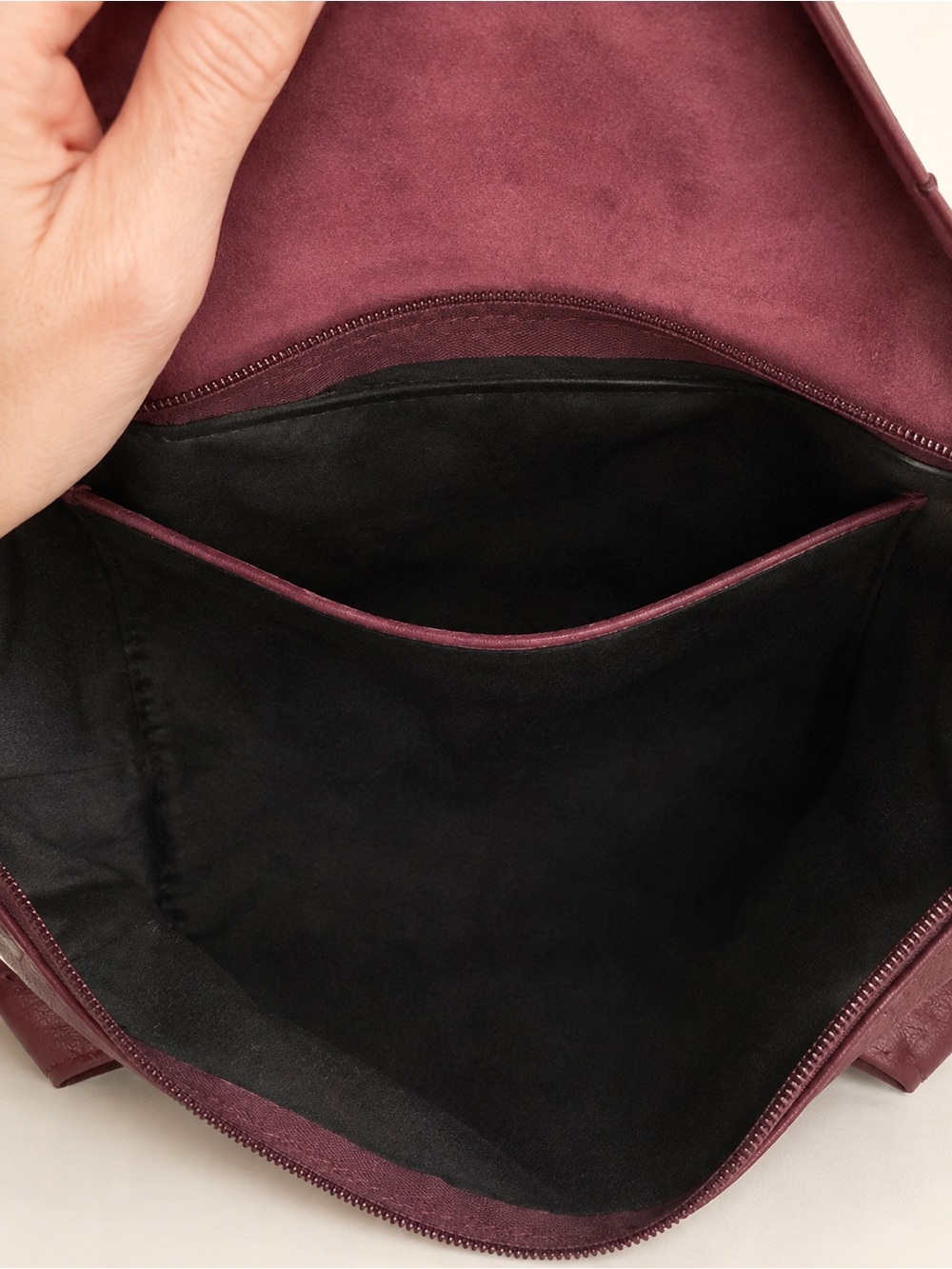 NWOT Longchamp Le Pliage Club S Plum Burgundy Top Handle Bag - Picture 9 of 14